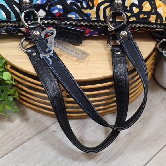 Coach Poppy Graphic Blossom Graffiti Glam Tote - Picture 11 of 14